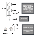 Ver imagem 2 de Kit Varão para Cortinas 2,0mts Duplo 19/28mm Cromado