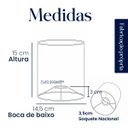 Ver imagem 2 de Cupula de Abajur 15x15x15cm Tecido Algodão Soquete Nacional Ref 83