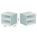Ver imagem 2 de Jogo Mesa de Cabeceira Nicho Branco em MDF