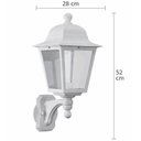 Ver imagem 3 de Kit 2 Arandelas Luminárias de Parede 28x52cm Branca Bivolt E27 Termoplástico Suporte Superior