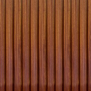 Kit 10 Painel Ripado Wpc Interno Wave Cor: Imbuia 2,90m X 16cm (0,46m²) Woopo