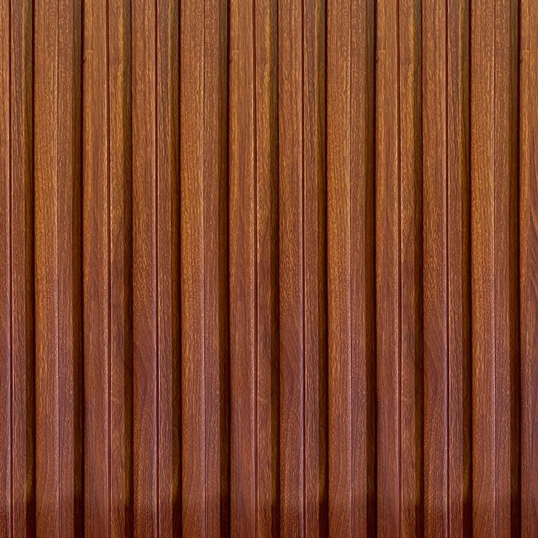 Kit 10 Painel Ripado Wpc Interno Wave Cor: Imbuia 2,90m X 16cm (0,46m²) Woopo