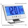 Relógio de Mesa Digital Calendário Despertador Prata - 5