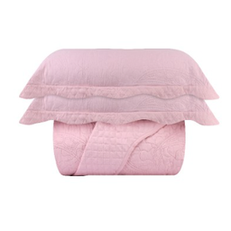 Kit Colcha Classic Border Queen Rosa 3 Pçs 2,40m X 2,60m Sonhare Sultan - 2