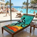 Ver imagem 2 de Toalha Banhão Estampada Praia Teka Malaga 75x150cm:Bike
