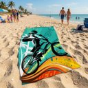 Ver imagem 3 de Toalha Banhão Estampada Praia Teka Malaga 75x150cm:Bike