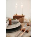 Ver imagem 2 de Castiçal, Suporte para 2 Velas em Madeira Reaproveitada e Cobre