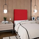 Ver mais imagens de Cabeceira Solteiro 90 Cm com Frame Luna Suede Vermelho Artte