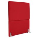 Ver imagem 1 de Cabeceira Solteiro 90 Cm com Frame Luna Suede Vermelho Artte