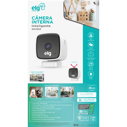 Câmera de Segurança Interna, Elg, Shci603, Babá Eletrônica, Fullhd 1080p, Colorida, Botão Sos, Wi-fi - 7