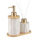 Ver imagem 2 de Kit Lavabo Banheiro Bambu Aromatizador Saboneteira Líquida 375