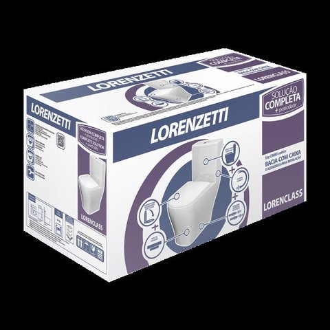 Kit Bacia Com Caixa Acoplada Lorenzetti Class 3/6L Completo
