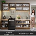 Ver imagem 7 de Armário de Cozinha Completa 240cm Rustic/Preto Glamy Madesa 09