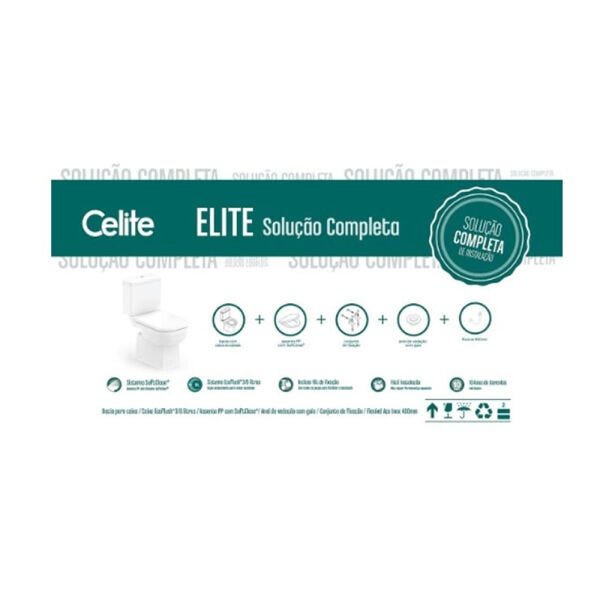 Kit de Bacia com Caixa Acoplada e Assento Elite - Celite  - 3