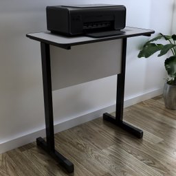Mesa Impressora 0,60 X 0,40 - Cinza/preto - 2