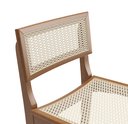 Ver imagem 6 de Banqueta Alta Karina Rattan Luxo Balcão Banco Puff Pés em Madeira Maciça Sacada Hall Cor Bege