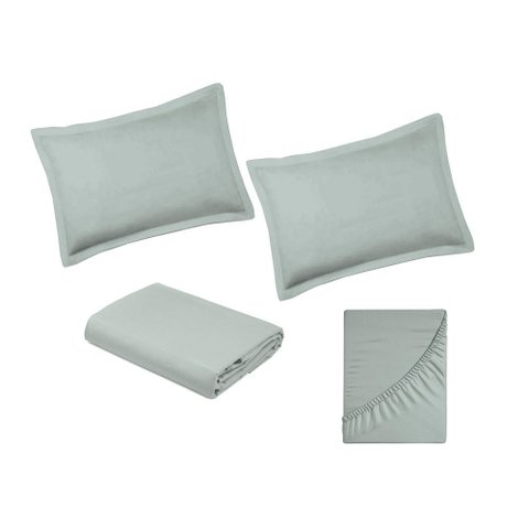 Jogo de Cama Casal Liso 300 Fios Nova América: Verde