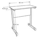 Ver imagem 4 de Mesa Escrivaninha para Impressora/estudos 0,60 X 0,40 - Cinza