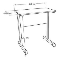 Mesa Escrivaninha para Impressora/estudos 0,60 X 0,40 - Cinza - 4