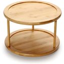 Ver imagem 1 de Organizador Giratório Multiuso de Bambu 2 Andares 25x18cm - Paramount