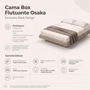 Ver imagem 3 de Cama Box Casal Osaka Flutuante Base Estofada Bouclê Capuccino Desk Design
