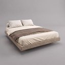 Ver imagem 7 de Cama Box Casal Osaka Flutuante Base Estofada Bouclê Capuccino Desk Design
