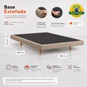 Ver mais imagens de Cama Box Casal Osaka Flutuante Base Estofada Bouclê Capuccino Desk Design