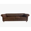 Ver imagem 1 de Sofá Chesterfield Luiz XV Capitonê 2,60m Corano Marrom DECORAÇÃO / SALA / BARBEARIA