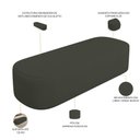 Ver imagem 5 de Cabeceira Cama Box Queen 160cm Lanna com Puff Recamier Doha W01 Linho Verde Musgo - Lyam Decor