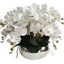 Ver imagem 1 de Arranjo Orquídeas De Silicone 12 Galhos Para Mesa Com Vaso