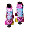 Patins 4 Rodas Roller Infantil Kit Proteção 30/31 Rosa - 4