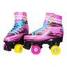 Patins 4 Rodas Roller Infantil Kit Proteção 30/31 Rosa - 2