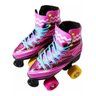 Patins 4 Rodas Roller Infantil Kit Proteção 30/31 Rosa - 3