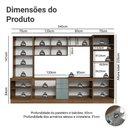 Ver imagem 3 de Armário de Cozinha Completa 340 X 60 cm Rustic/Cinza Lux Madesa 04