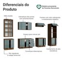 Ver imagem 4 de Armário de Cozinha Completa 340 X 60 cm Rustic/Cinza Lux Madesa 04