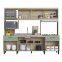 Ver imagem 3 de Cozinha Completa com Balcão Pia 245x210 Cm Renata Nicho Forno Mdp Verde - Clicklar