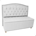 Ver imagem 1 de Kit Cabeceira e Calçadeira com Baú 160 Cm King Casal Diana Suede
