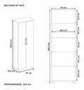 Ver imagem 4 de Armário Multiuso Sapateira 2 Portas Nt 4010 Branco Brilho