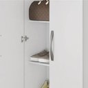 Ver imagem 2 de Armário Multiuso Sapateira 2 Portas Nt 4010 Branco Brilho