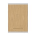 Ver imagem 3 de Guarda-roupa Infantil 122cm 4 Portas e 2 Gavetas Encanto Multimóveis Mp4448 Branco/madeirado Branco