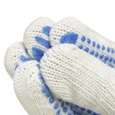Ver imagem 4 de Luva Branca Pigmentada Tricotada Segurança Epi Canteiro Obra | Fertak | Kit 12 Pares