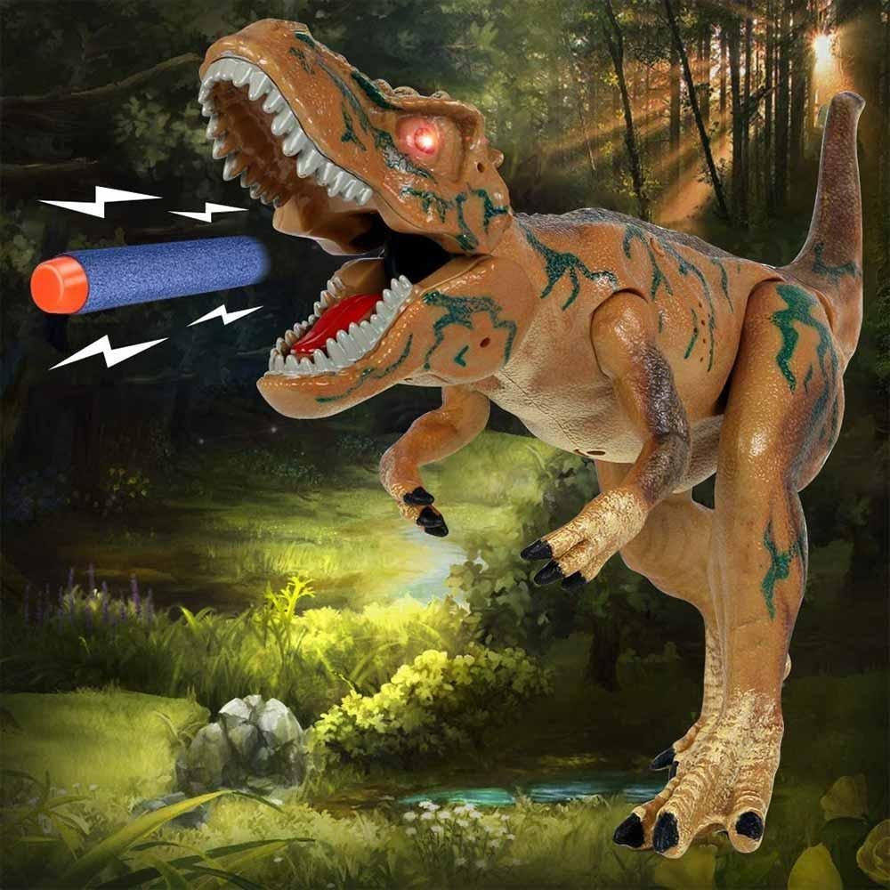Lançador de Dardos - 2 em 1 - Dino Attack com Luz e Som - T-Rex - Multikids - 7
