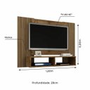 Ver imagem 4 de Painel para TV até 47 Polegadas com 2 Nichos Madeira Rústica Ripado - Navi/Bechara
