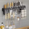 Rack Suspenso de Parede Cozinha Porta Facas Utensílios Inox - 2