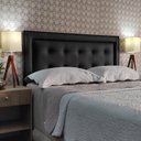 Ver imagem 1 de Cabeceira King Estofada Veneza 10 Diamond Corano Preto 195 X 120 Rbl