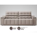 Ver imagem 5 de Sofá com Porta Copos e Carregador Usb Retrátil e Reclinável Samurai 2,00m Velosuede Bege -