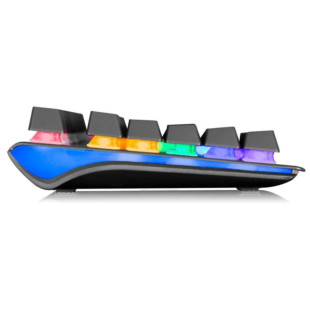 Teclado Mecânico Gamer Bright Compact II Rainbow e LED Lateral Switch Blue ABNT2 Preto - GTC561 - 2