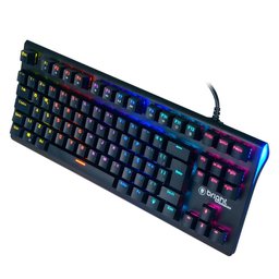 Teclado Mecânico Gamer Bright Compact II Rainbow e LED Lateral Switch Blue ABNT2 Preto - GTC561 - 6 Teclado Mecânico Gamer Bright Compact II Rainbow e LED Lateral Switch Blue ABNT2 Preto - GTC561 - 6