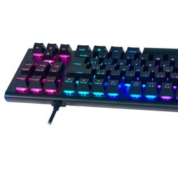 Teclado Mecânico Gamer Bright Compact II Rainbow e LED Lateral Switch Blue ABNT2 Preto - GTC561 - 5 Teclado Mecânico Gamer Bright Compact II Rainbow e LED Lateral Switch Blue ABNT2 Preto - GTC561 - 5