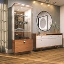 Ver imagem 5 de Conjunto Decorativo Cristaleira e Buffet Aparador Peggy/noeli Nature / Off-white